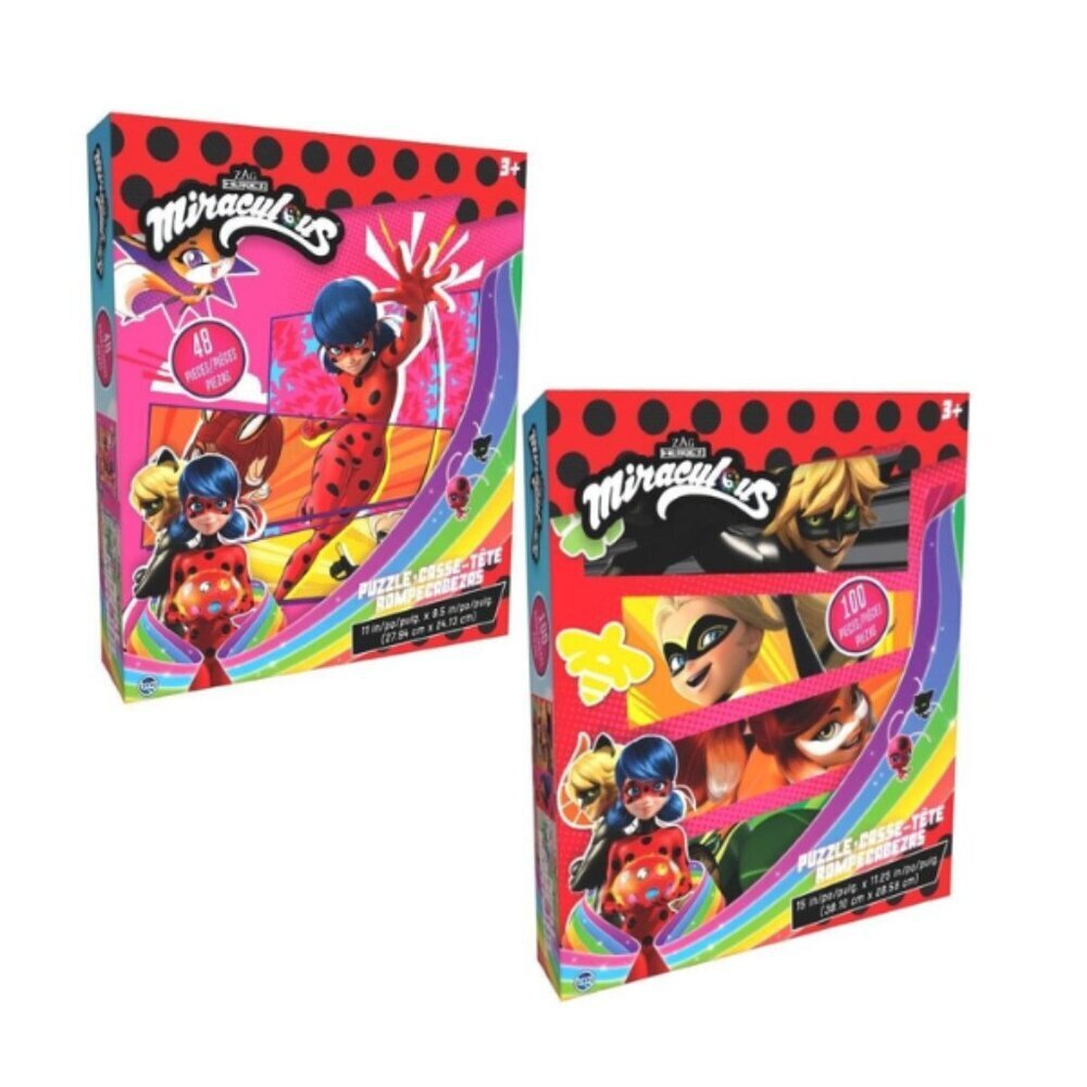 Miraculous Ladybug 2 Pack Puzzle Set 48pc & 100pc Kids Ages 3+